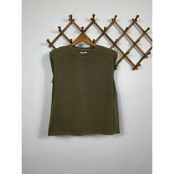 Anine Bing Tanner Tank In Green - Picture 2 of 13